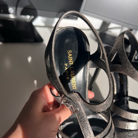 Saint Laurent platform chrome heels size 36.5 - Picture 3 of 10